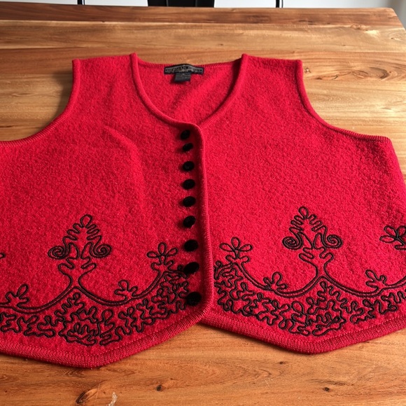 Vintage Herman Geist Wool Vest Petite PL - Picture 2 of 8